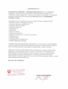 Fundacja Maltańska Rekomendacje