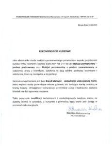 rekomendacje Studio Makijażu Matuszewska